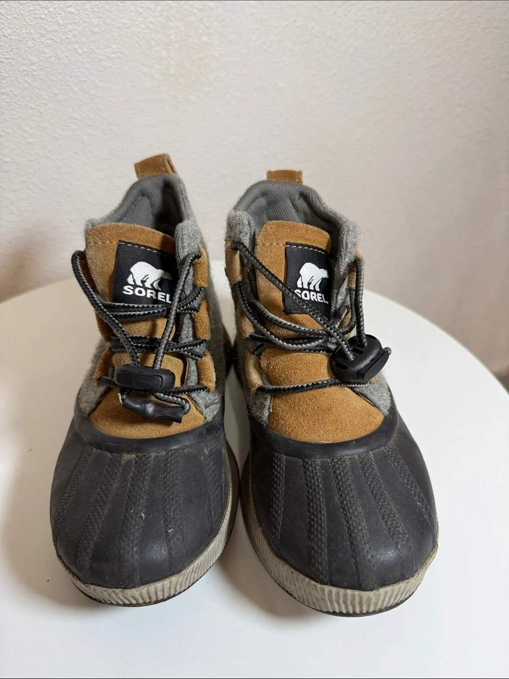 Sorel Kids Gray and Brown Waterproof Winter Boots